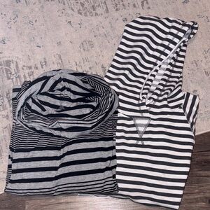 Striped Black and White Hoodie